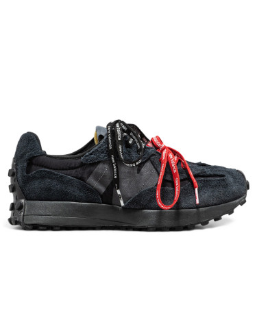 New Balance 327 Double Laces Black Grey