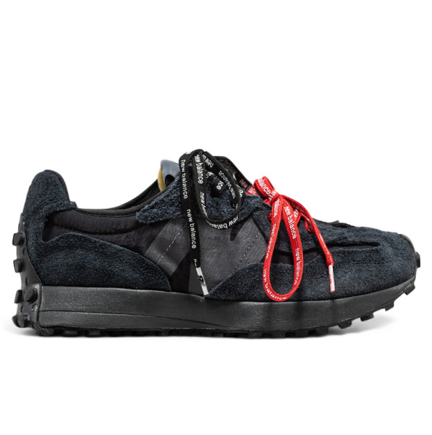 New Balance 327 Double Laces Black Grey