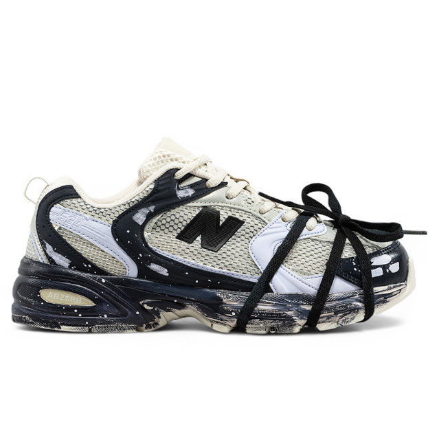 New Balance 530 Custom Beige Black Silver Edition