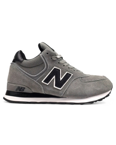 New Balance 574 Mid Grey Black З ХУТРОМ