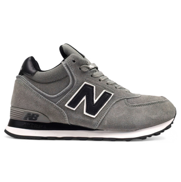 New Balance 574 Mid Grey Black З ХУТРОМ