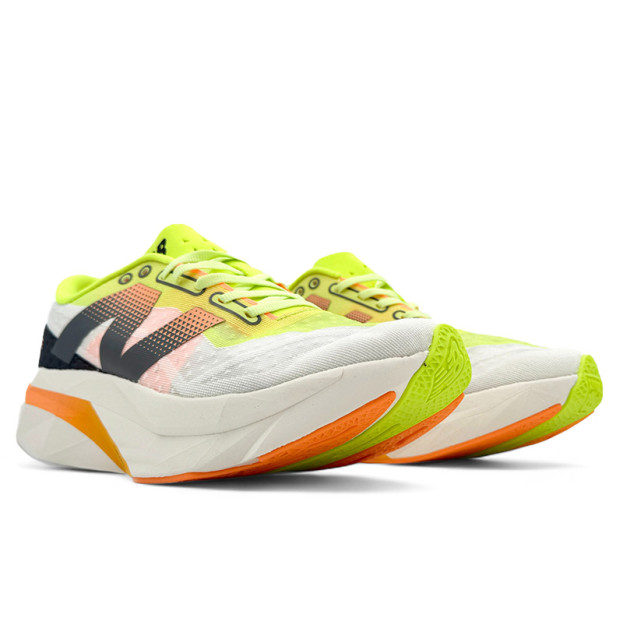 New Balance FuelCell Rebel V4 White Bleached Lime Glo MFCXLL4