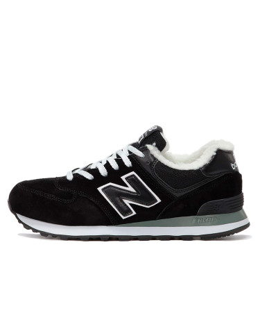 New Balance 574 Black White Winte С МЕХОМ (New Balance 574 Black White Winte С МЕХОМ)