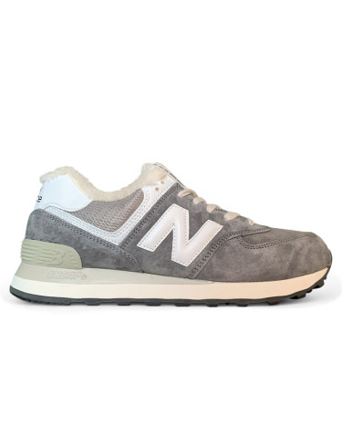 New Balance 574 Grey White Winter С МЕХОМ (New Balance 574 Grey White Winter С МЕХОМ)