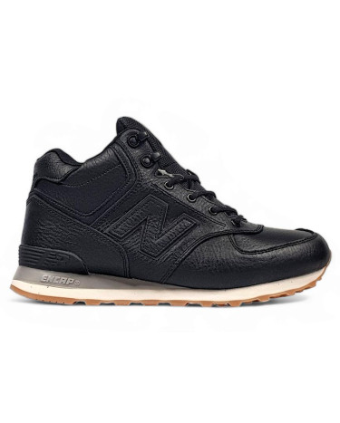 New Balance 574 High Leather Black White Gym Winter С МЕХОМ (New Balance 574 High Leather Black White Gym Winter С МЕХОМ)