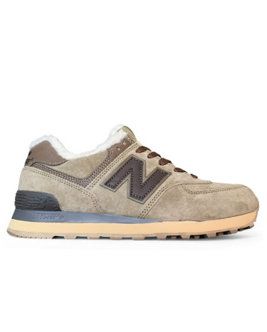 New Balance 574 Beige Brown Winter С МЕХОМ (New Balance 574 Beige Brown Winter С МЕХОМ)
