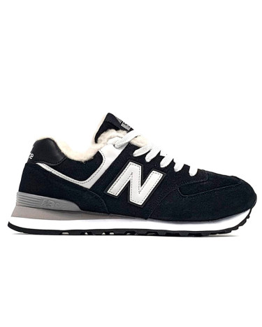 New Balance 574 White Black Winter С МЕХОМ (New Balance 574 White Black Winter С МЕХОМ)