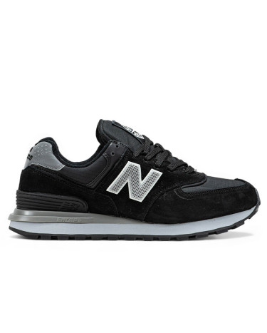 New Balance 574 x Stone Island Black Gray С МЕХОМ (New Balance 574 x Stone Island Black Gray FUR)