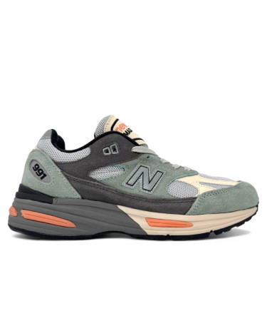 New Balance 991v2 Made In England Silver Blue Turbulence U991SG2 (S-2356984)